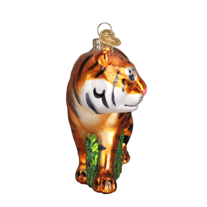 Old World Christmas Tiger Blown Glass Ornament