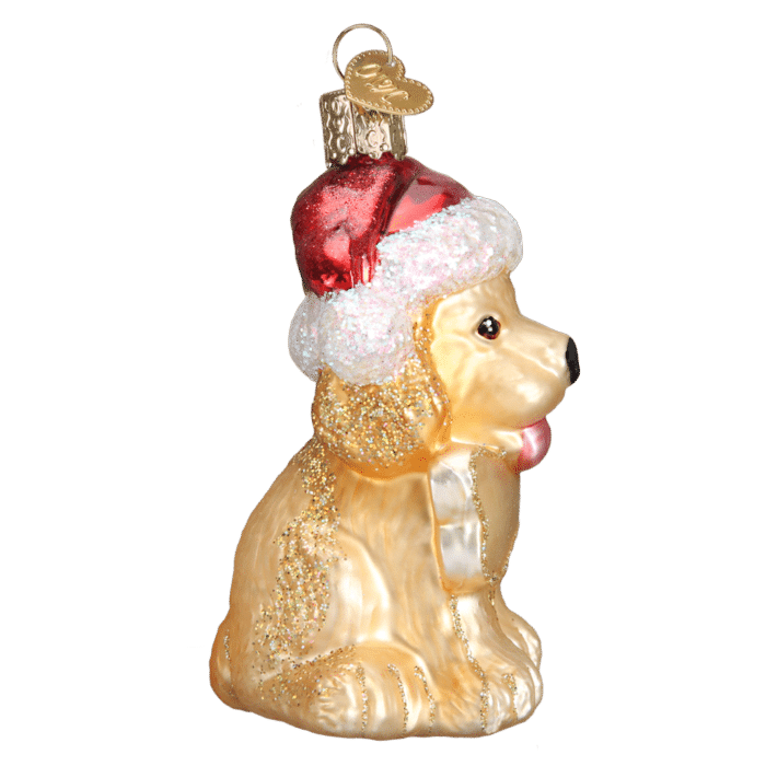 Old World Christmas Jolly Pup Blown Glass Ornament