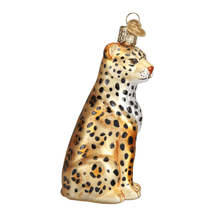 Old World Christmas Leopard Blown Glass Ornament