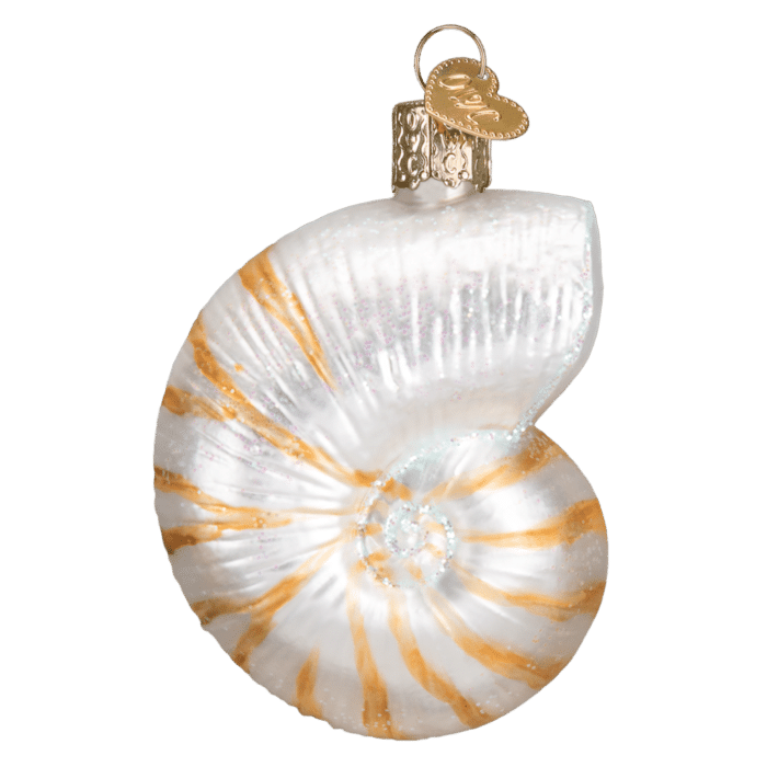 Old World Christmas Nautilus Shell Blown Glass Ornament