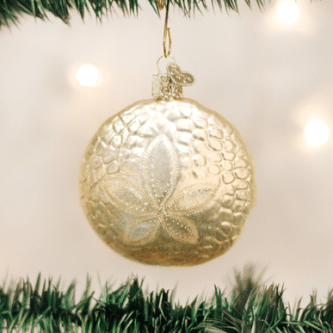 Old World Christmas Sand Dollar Blown Glass Ornament