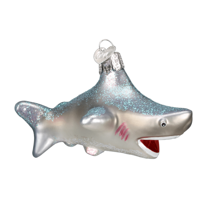 Old World Christmas Blown Glass Shark Onament