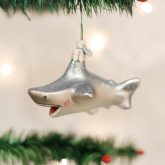 Old World Christmas Blown Glass Shark Onament