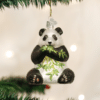 Old World Christmas Blown Glass Panda Bear Ornament