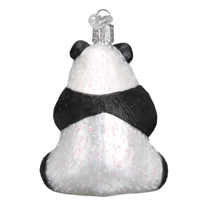 Old World Christmas Blown Glass Panda Bear Ornament