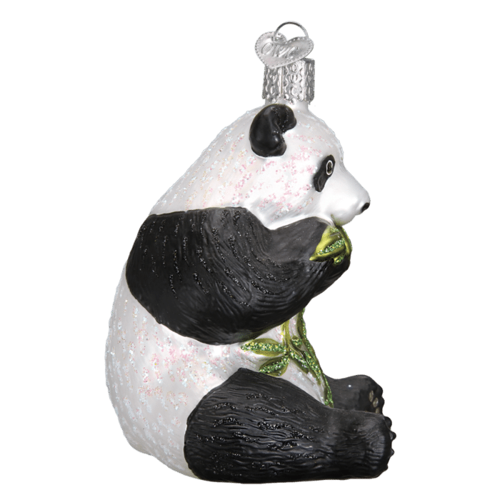 Old World Christmas Blown Glass Panda Bear Ornament