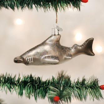 Old World Christmas Hammerhead Shark Blown Glass Ornament
