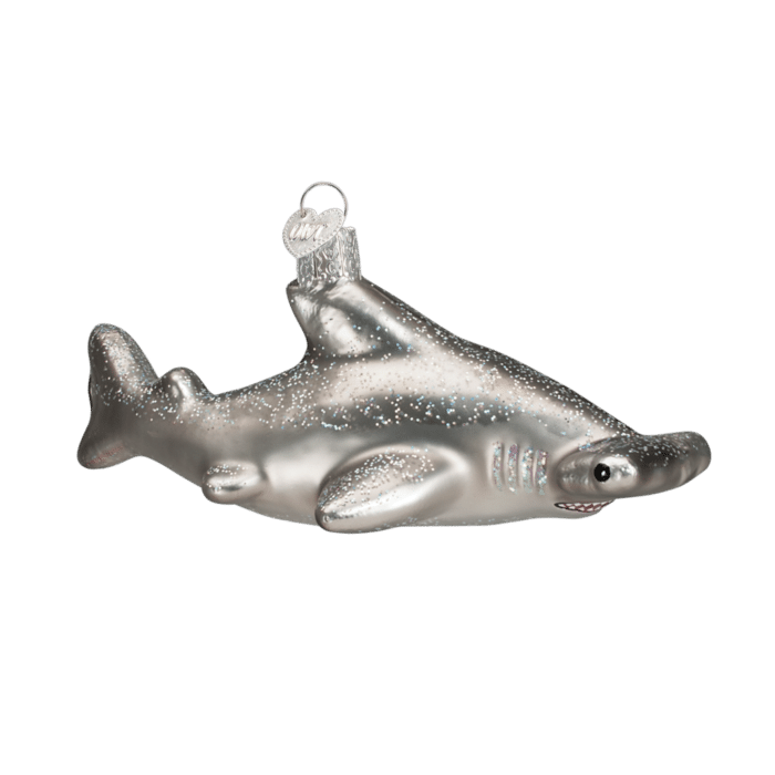 Old World Christmas Hammerhead Shark Blown Glass Ornament