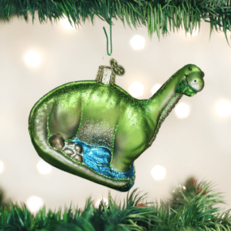 Old World Christmas Blown Glass Brontosaurus Ornament