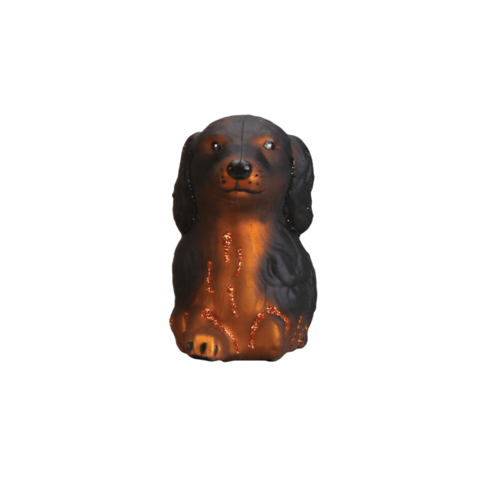 Old World Christmas Blown Glass Christmas Long-haired Dachshund Ornament