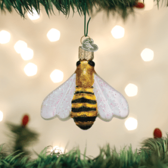 Old World Christmas Blown Glass Honey Bee Ornament