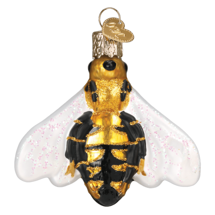 Old World Christmas Blown Glass Honey Bee Ornament