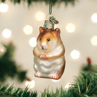 Old World Christmas Blown Glass Hamster Ornament