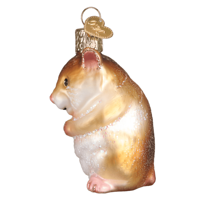 Old World Christmas Blown Glass Hamster Ornament