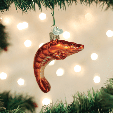 Old World Christmas Blown Glass Shrimp Ornament