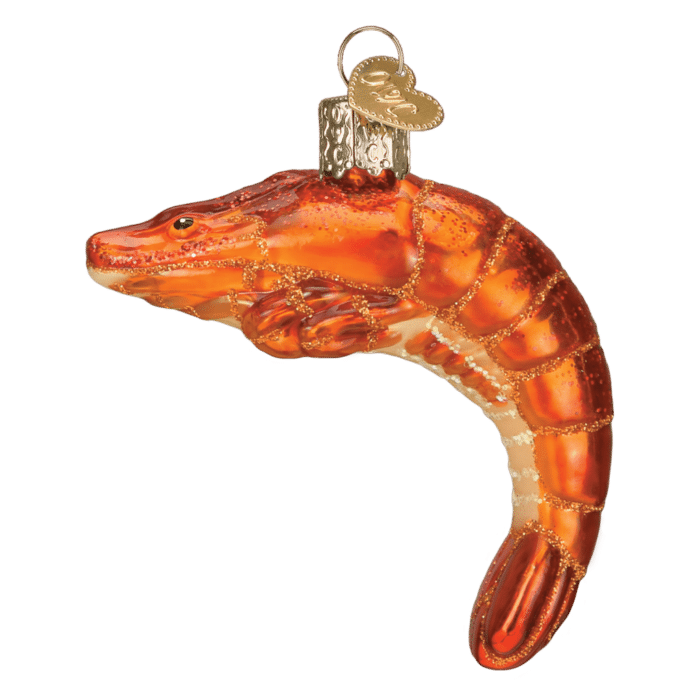 Old World Christmas Blown Glass Shrimp Ornament
