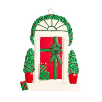 Packaged Wrapped Front Door Personalized Christmas Ornament