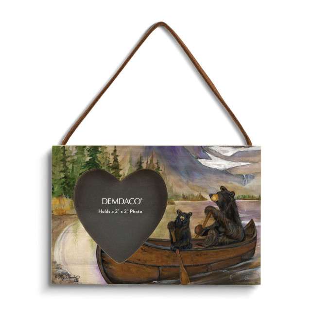 Bearfoot Bear Canoe Frame Ornament