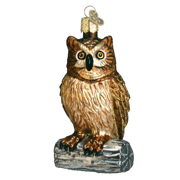 Old World Christmas Blown Glass Wise Old Owl Ornament