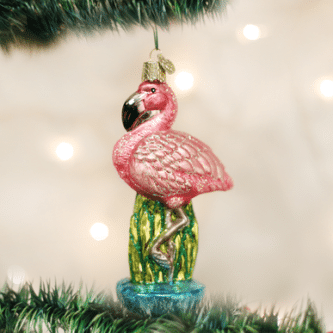 Old World Christmas Blown Glass Flamingo Ornament