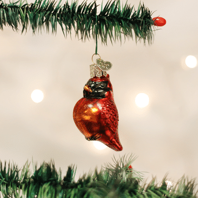 Old World Christmas Blown Glass Mini Cardinal Ornament