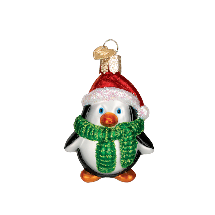 Old World Christmas Blown Glass Playful Penguin Ornament