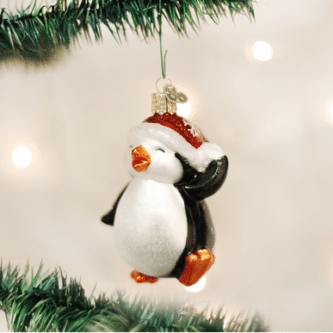 Old World Christmas Blown Glass Dancing Penguin Ornament