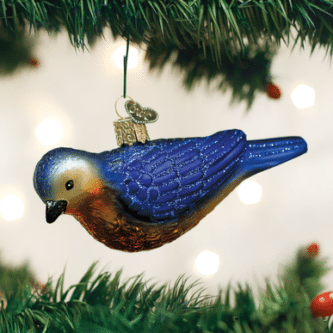 Old World Christmas Blown Glass Western Bluebird Ornament
