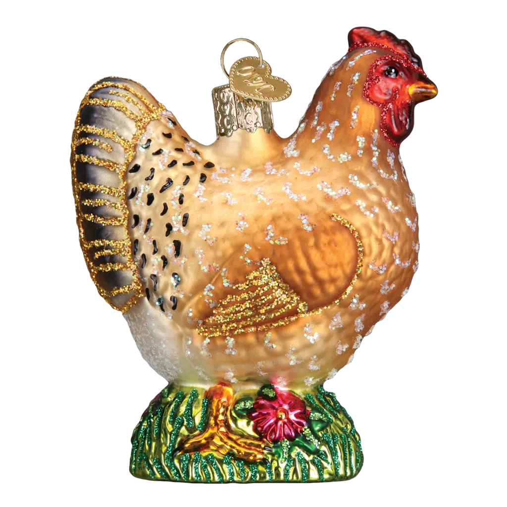Old World Christmas Blown Glass Spring Chicken Ornament