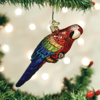 Old World Christmas Blown Glass Tropical Parrot Ornament