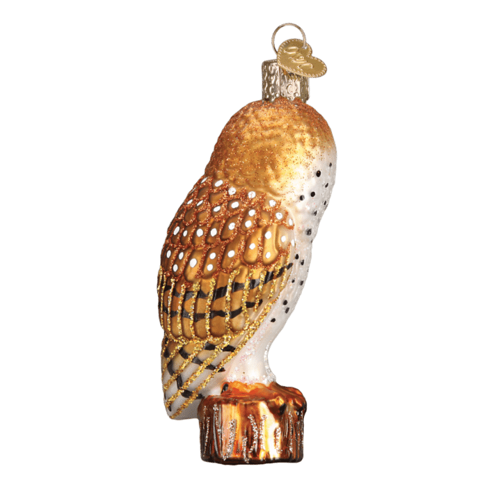 Old World Christmas Blown Glass Barn Owl Ornament
