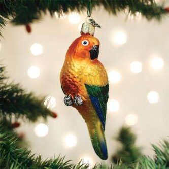 Old World Christmas Blown Glass Sun Conure Ornament