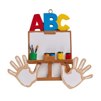 Elementary or Pre-School ABC Ornament Personalized