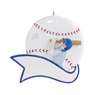 Baseball Hit Personalized Ornament