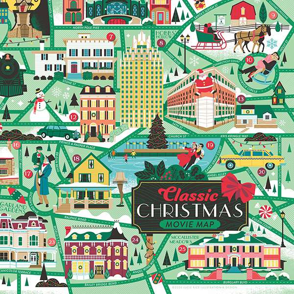 Christmas Classic Movies Jigsaw Puzzle   500 Pieces