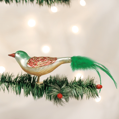 Old World Christmas Blown Glass Christmas Bird Clip on Ornament