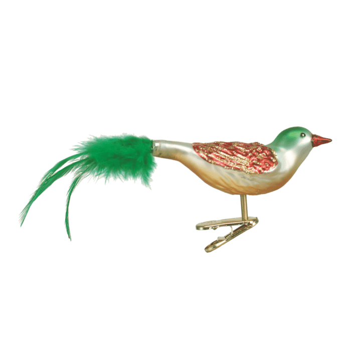 Old World Christmas Blown Glass Christmas Bird Clip on Ornament