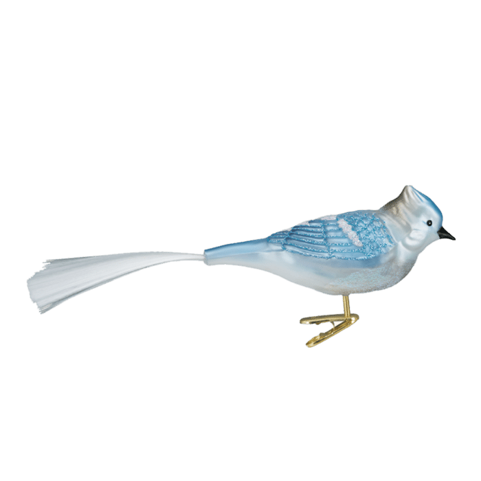 Old World Christmas Blown Glass Blue Jay Clip-On Ornament