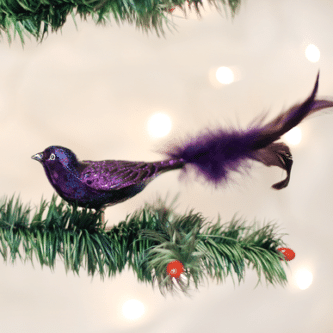 Old World Christmas Blown Glass Purple Martin Clip-On Ornament