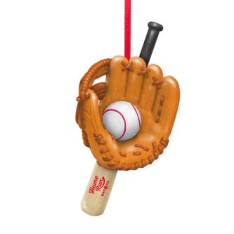 Glove Ball and Bat Baseball Ornament