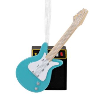 Blue Electric Guitar And Amp Ornament Personalize