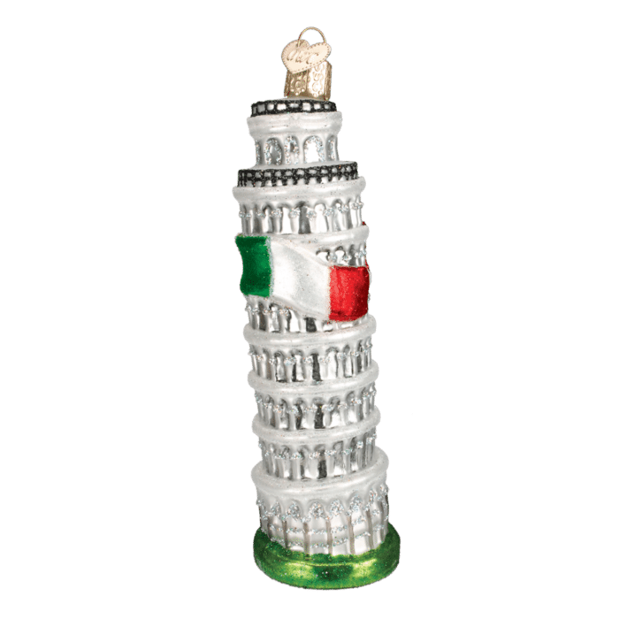 Old World Christmas Blown Glass Leaning Tower of Pisa Ornament