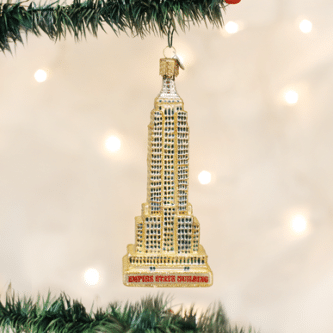 Old World Christmas Blown Glass Empire State Building Ornament