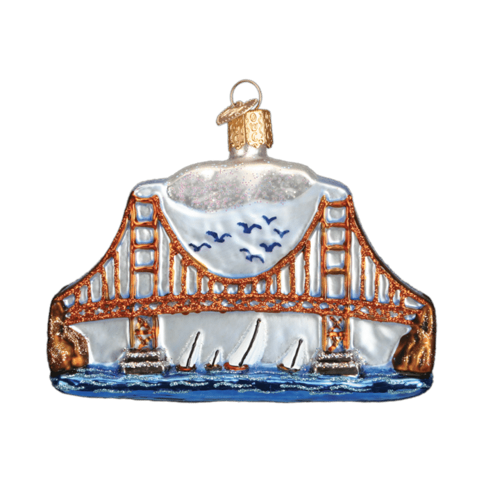 Old World Christmas Blown Glass Golden Gate Bridge Ornament