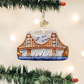 Old World Christmas Blown Glass Golden Gate Bridge Ornament