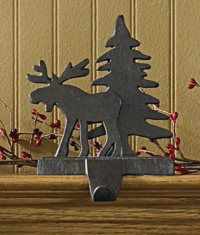 Moose Tree Iron Finish Stocking Holder