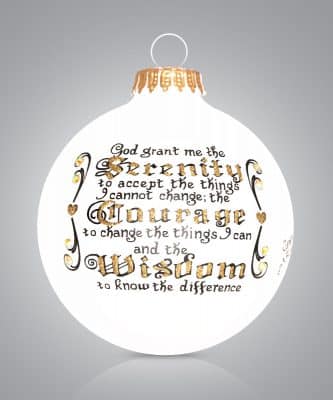 Serenity Prayer Ball Ornament