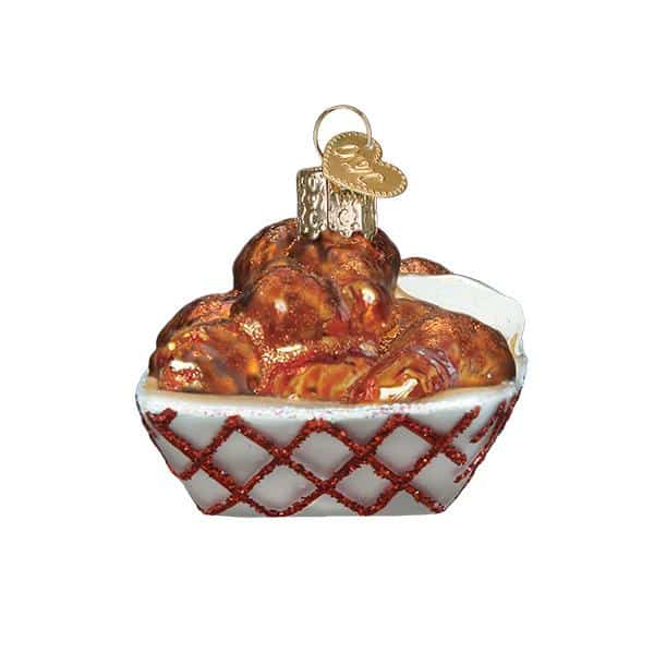 Old World Christmas Blown Glass Hot Wings with Dip Ornament