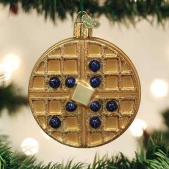 Waffle with Blueberries Ornament Old World Christmas