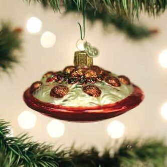 Old World Christmas Blown Glass Spaghetti and Meatballs Ornament